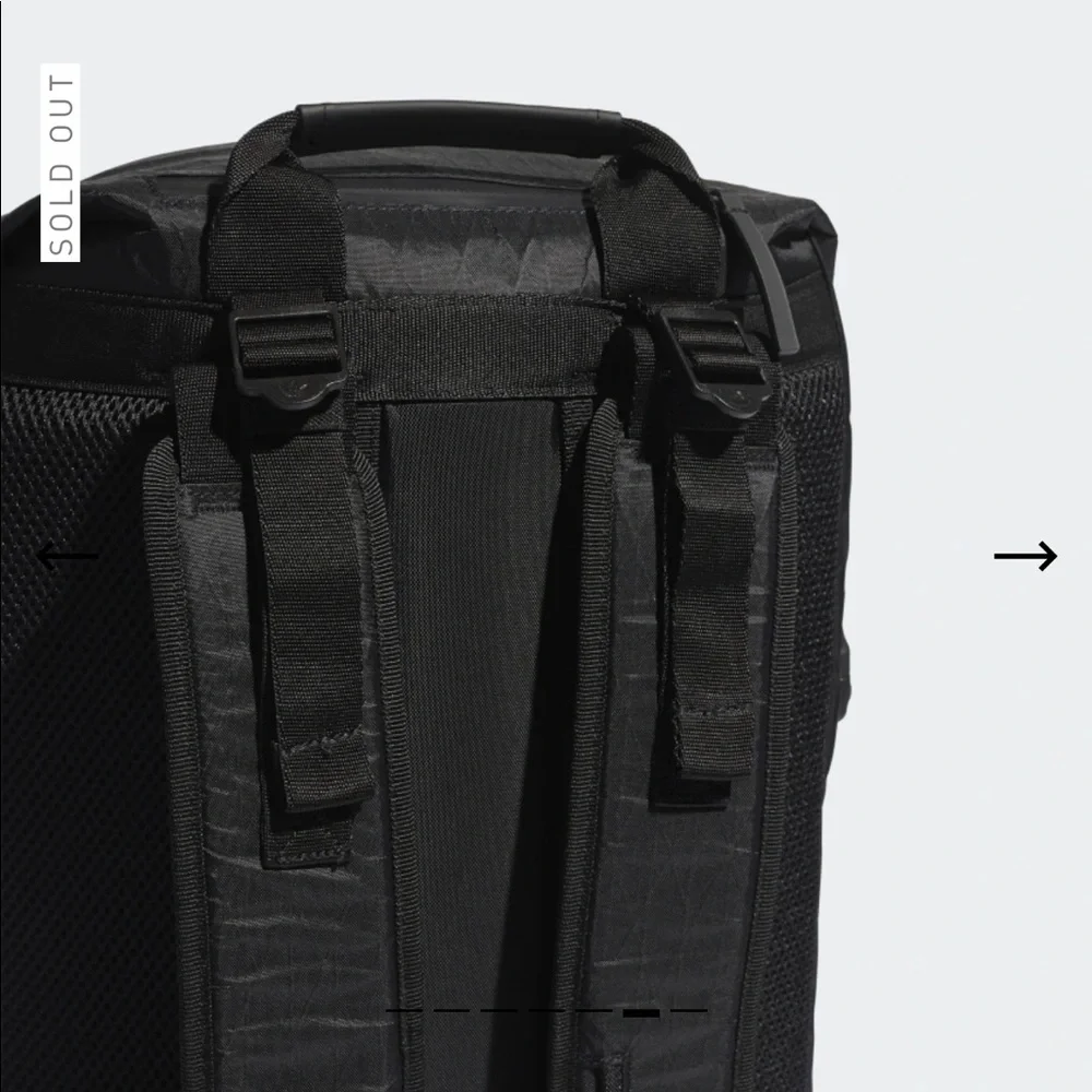 Adidas FUTURE ROLL-TOP BACKPACK Black NWT